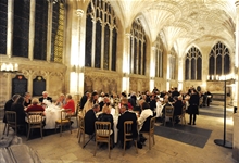 A candlelit dinner in Peterborough Cathedral New Building