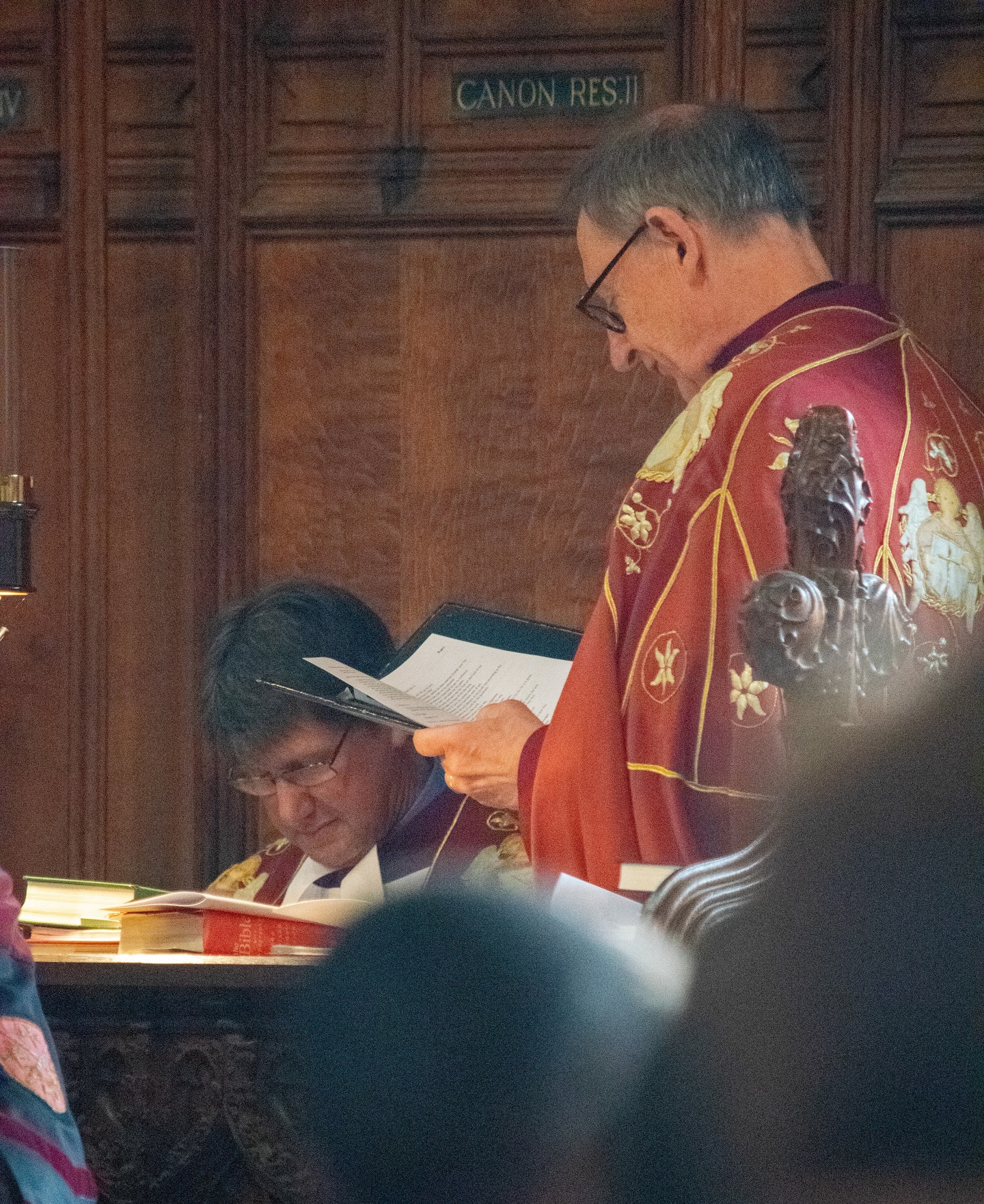 canon Steve Benoy during his Installation service at Peterborough Cathedral
