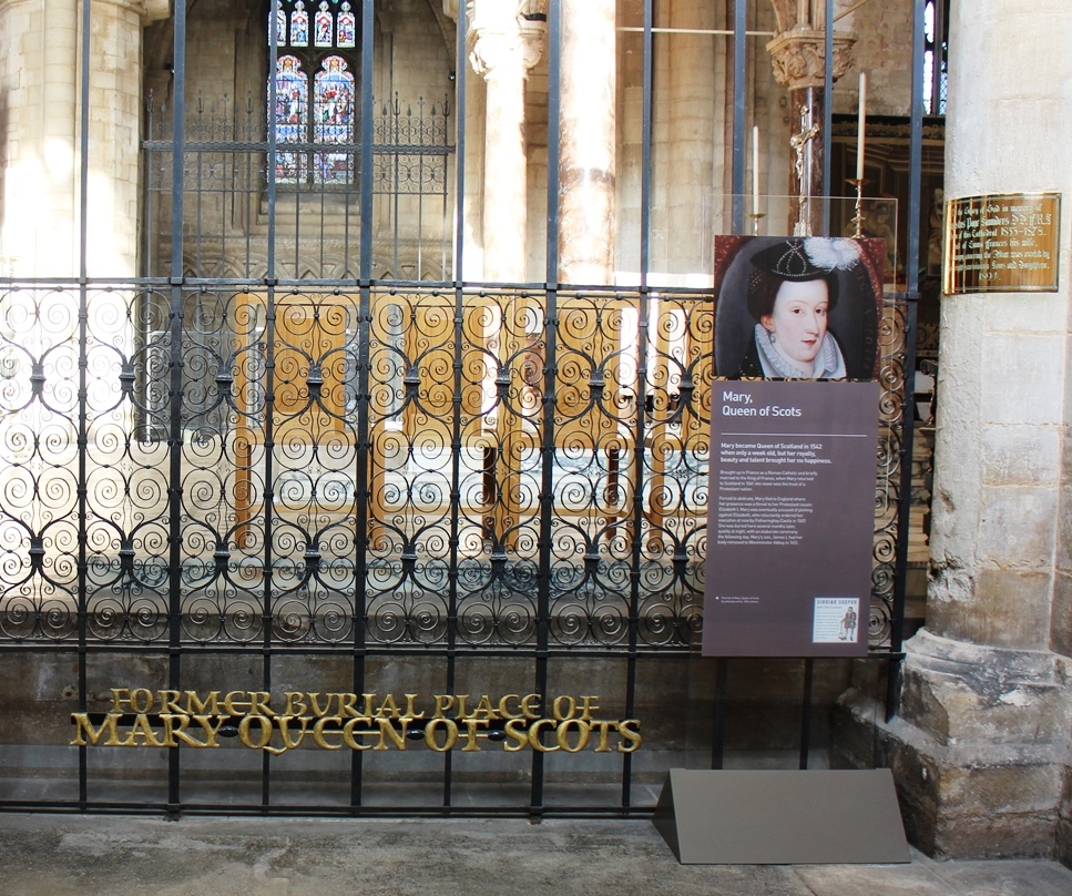 The former burial place of Mary, Queen of Scots