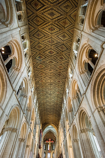 The nave ceiling at Peterborough Cathedral