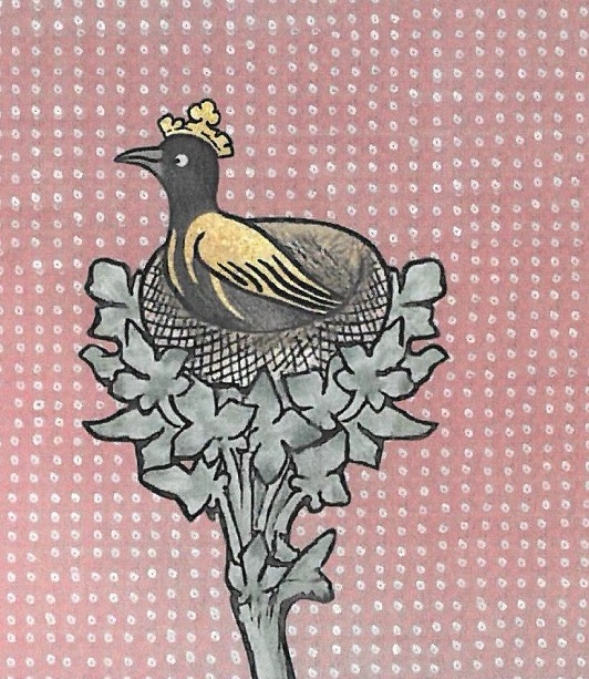 King Oswald's raven wearing a crown